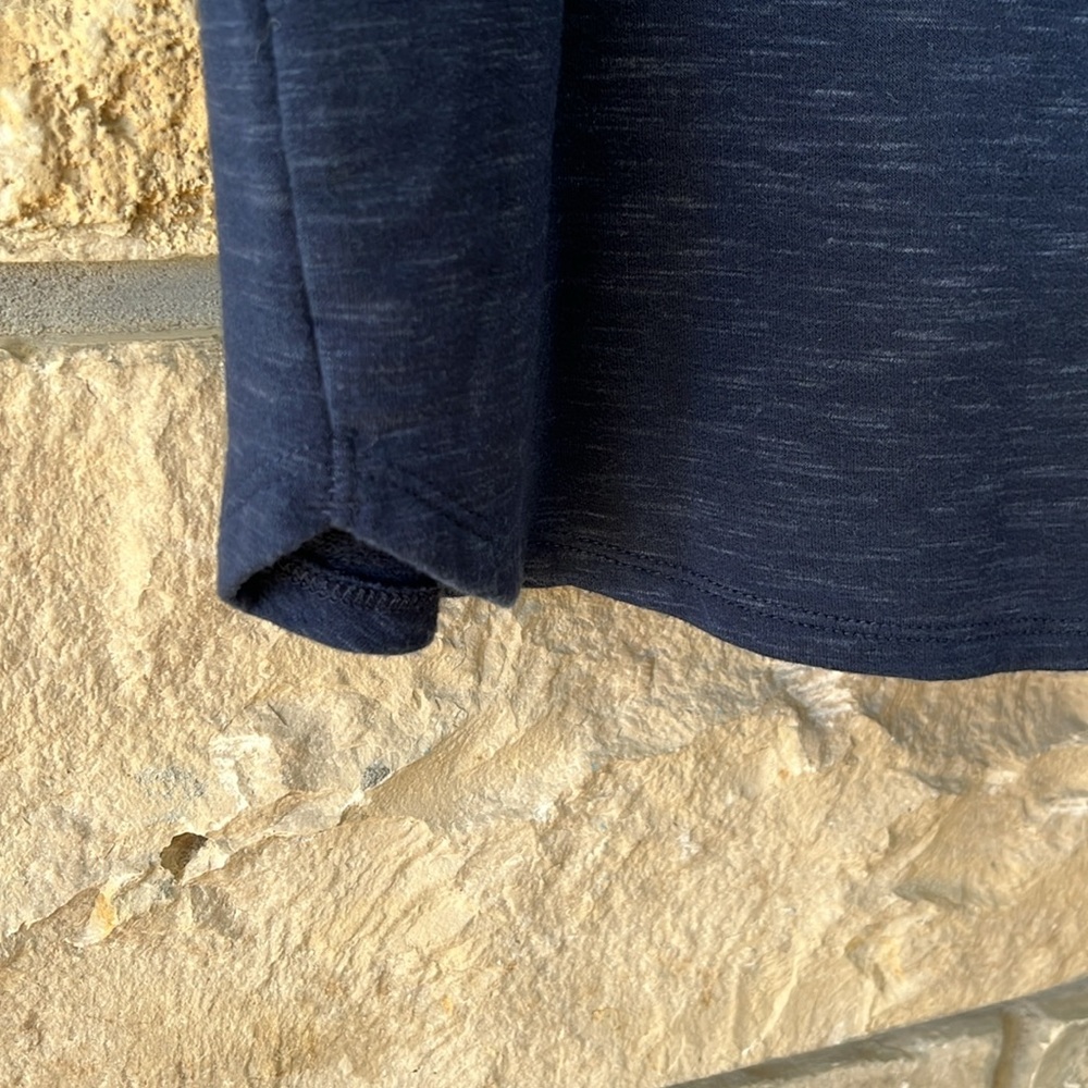 Abercrombie & Fitch Heathered Navy Turtleneck Tunic Top Size Small - Picture 9 of 12